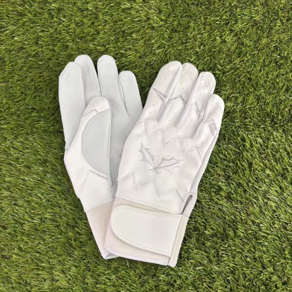 【バッティング手袋】RIZEEKバッティング手袋 バンド部分ネオプレン使用  最高級シープスキン使用 (WHITE×Neoprene) サムネイル